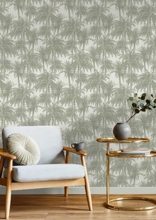 palm printed wallpaper