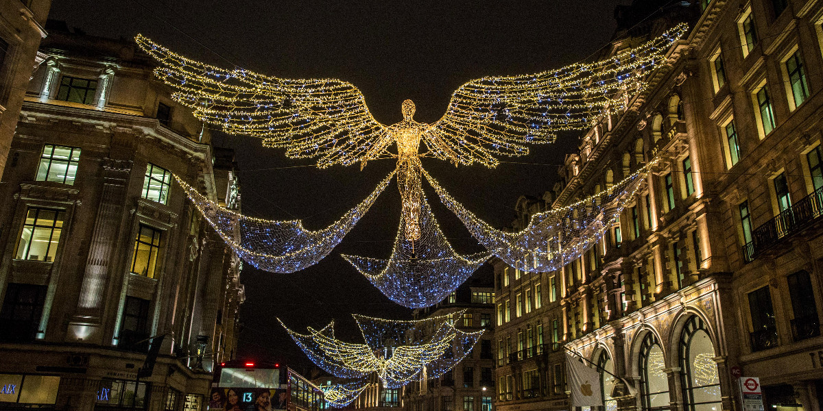 The Spirit of Christmas lights display on Regent Street