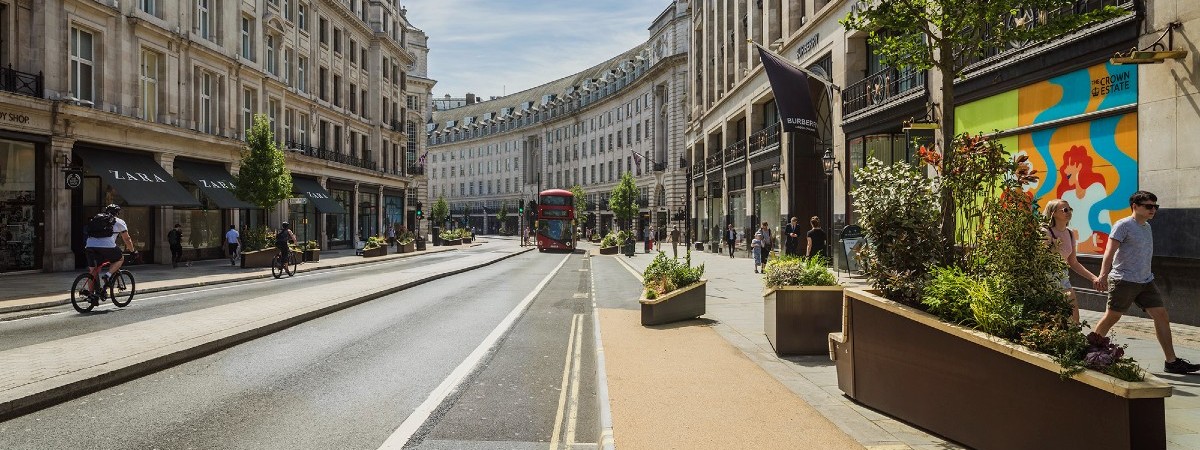 View of the Regent Street curve