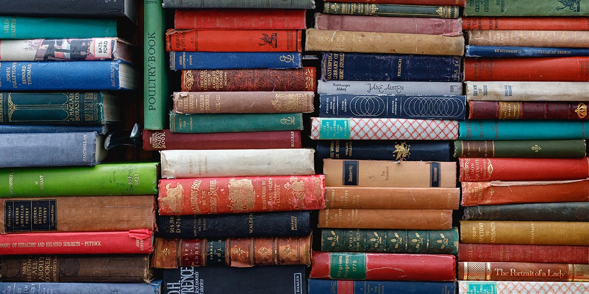 Books stacked on top of each other